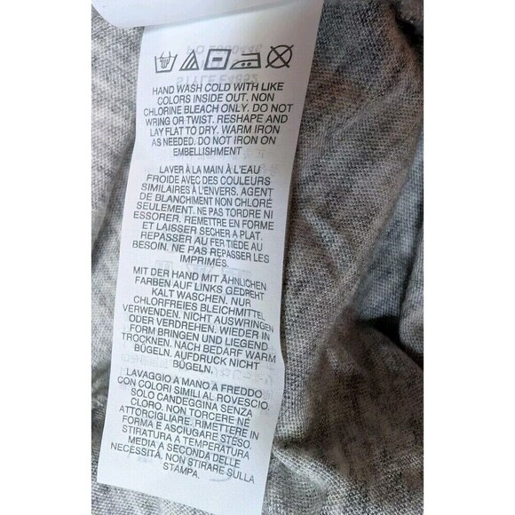 NWOT J Crew Gray T Shirt Orange Beaded Lips XXS - Picture 6 of 8